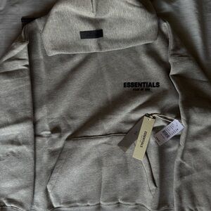 Fear of God Essentials Dark Oatmeal Hoodie